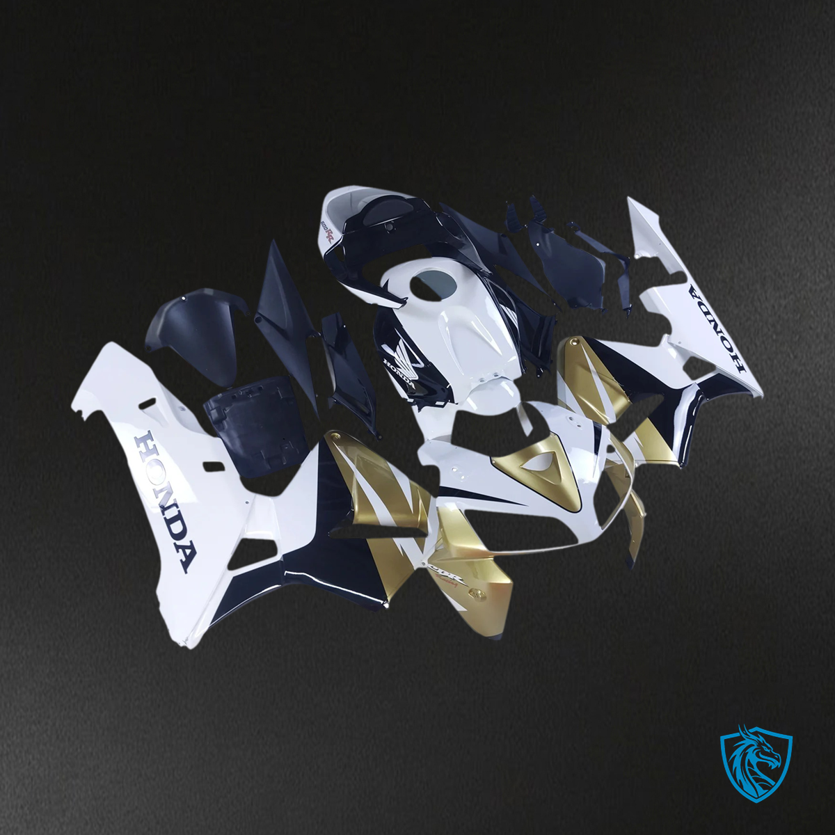 Honda CBR600RR (2005 2006) Gold & White - Fairing Kit