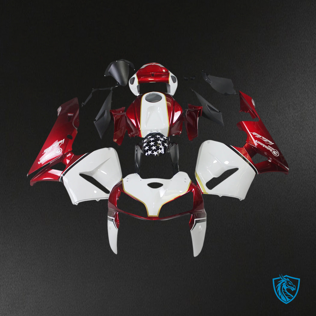 Honda CBR600RR (2005 2006) Red & White - Fairing Kit