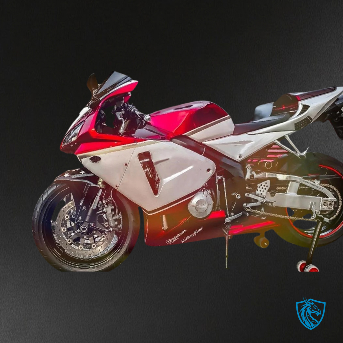 Honda CBR600RR (2005 2006) Red & White - Fairing Kit