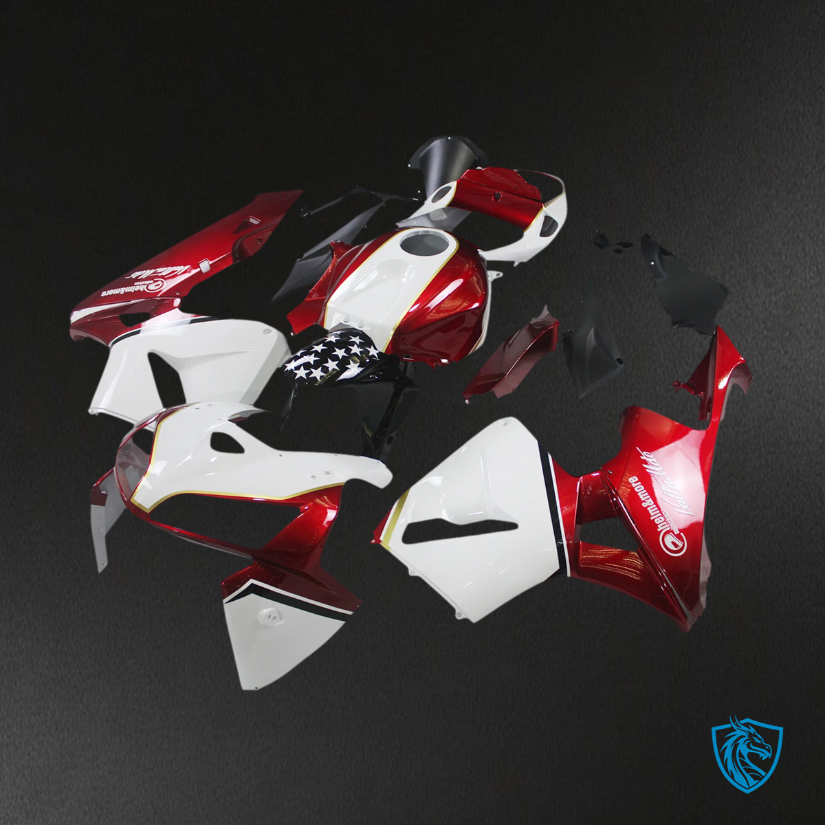 Honda CBR600RR (2005 2006) Red & White - Fairing Kit