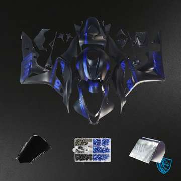 Honda CBR600RR (2007-2008) Black & Blue - Fairing Kit