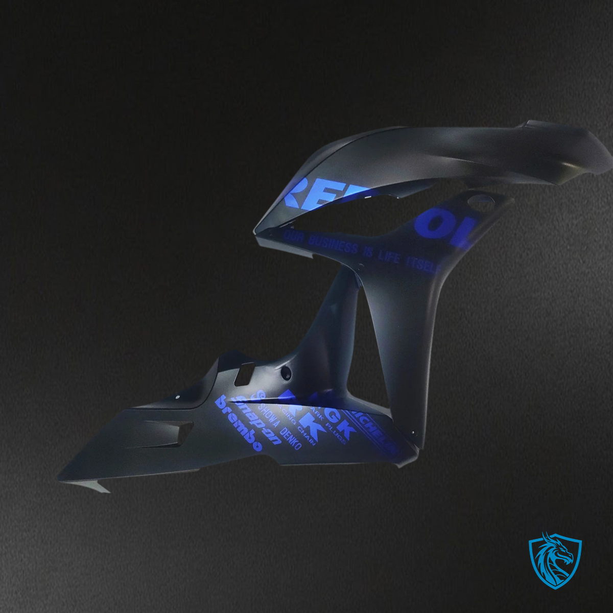 Honda CBR600RR (2007-2008) Black & Blue - Fairing Kit