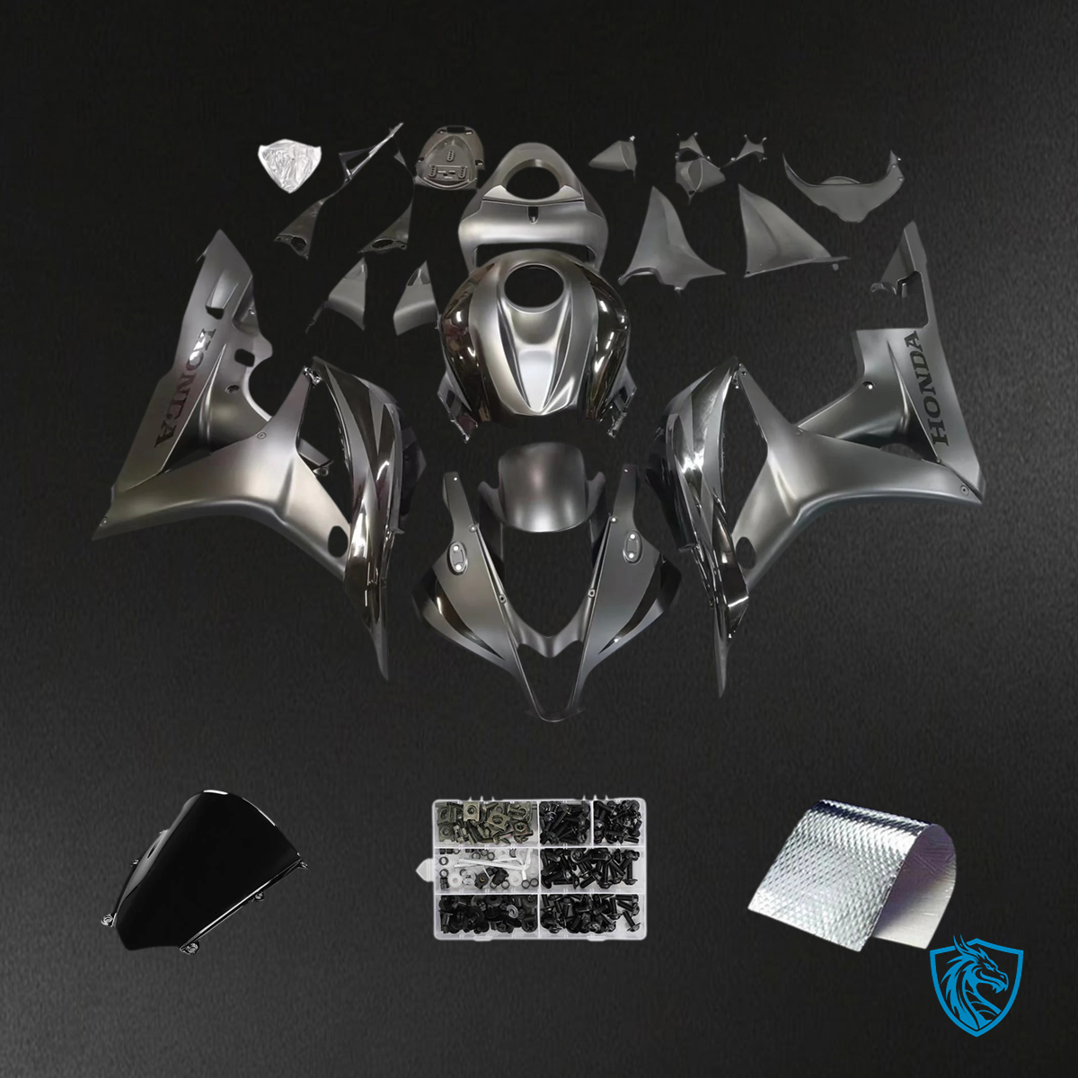 Honda CBR600RR (2007-2008) Black - Fairing Kit