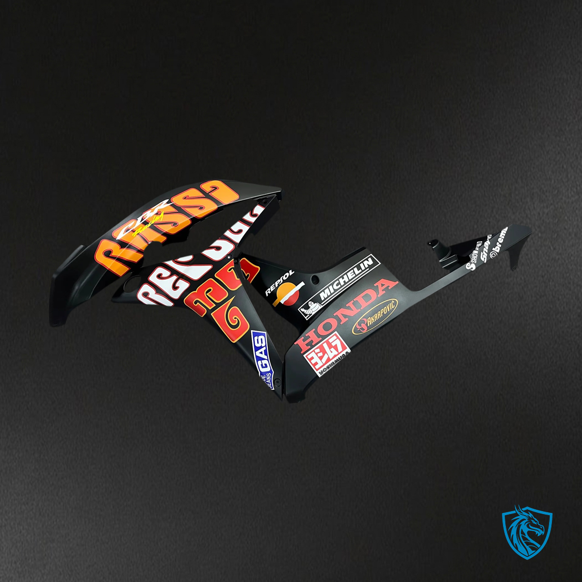 Honda CBR600RR (2007-2008) Black & Orange - Fairing Kit