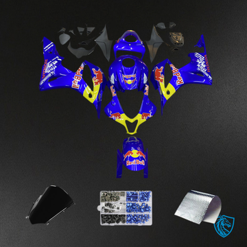 Honda CBR600RR (2007-2008) Blue & Red Bull Generic Fairings Kit - Aftermarket ABS Bodywork