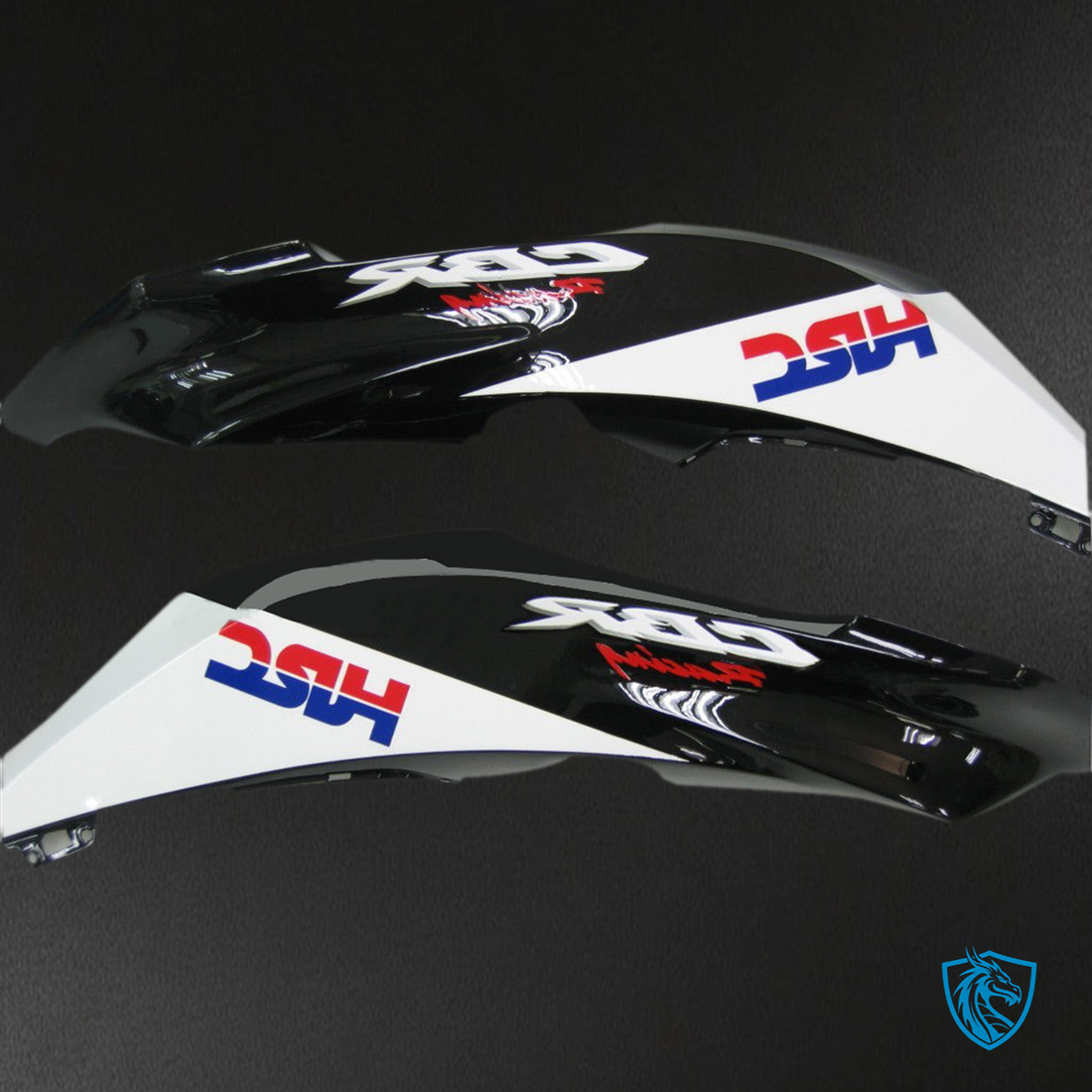 Honda CBR600RR (2007-2008) White & Black Playboy Racing Generic - Custom ABS Fairing Kit