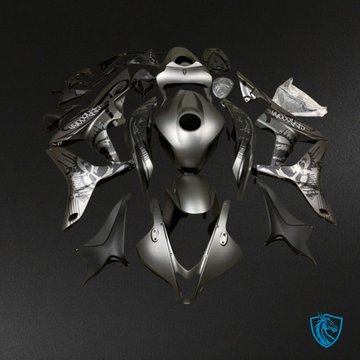 Honda CBR600RR (2007-2008) Black & Gray Print Plastic Kit | ABS Bodywork