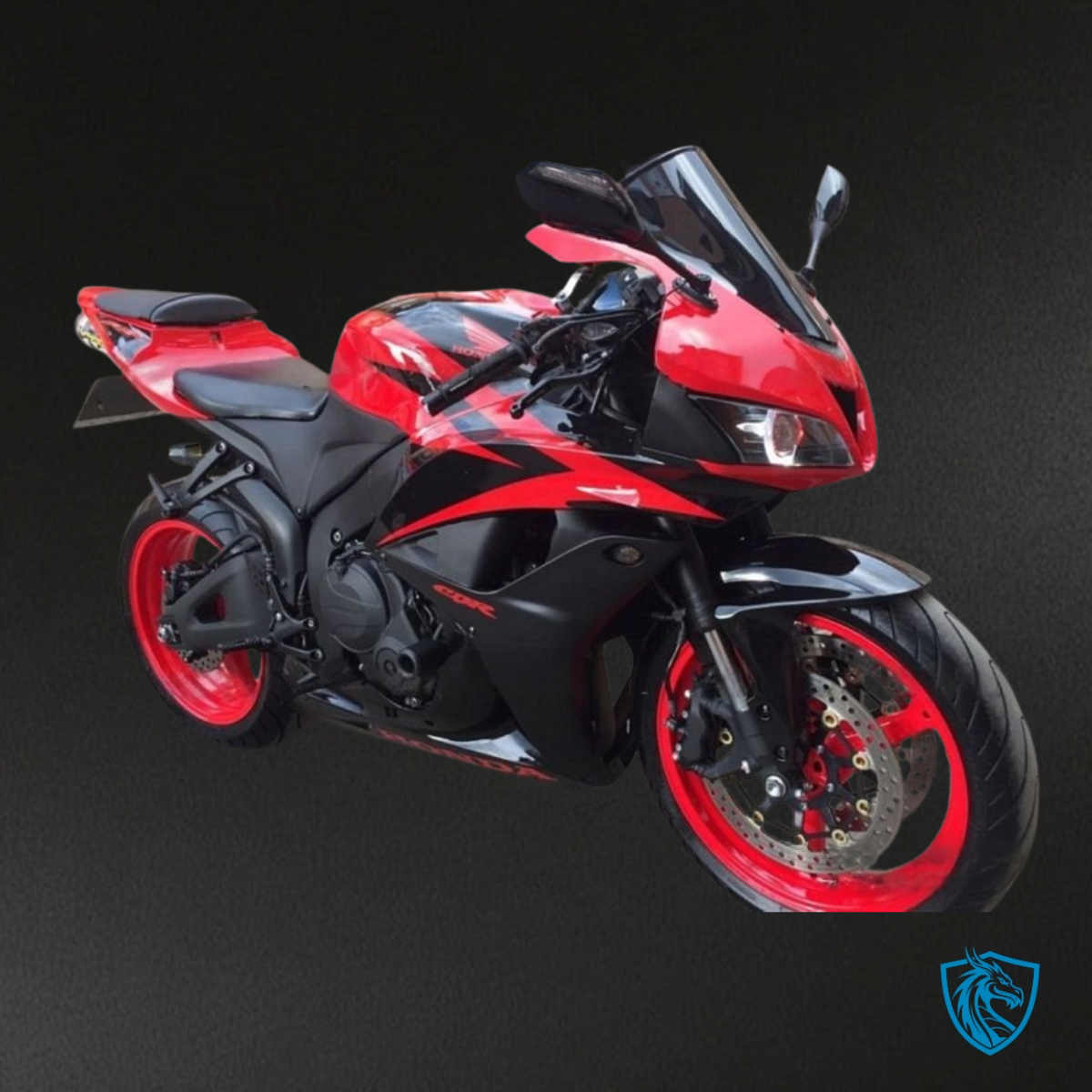 Honda CBR600RR (2007-2008) Glossy Red & Black Fairing Kit - Aftermarket ABS Bodywork