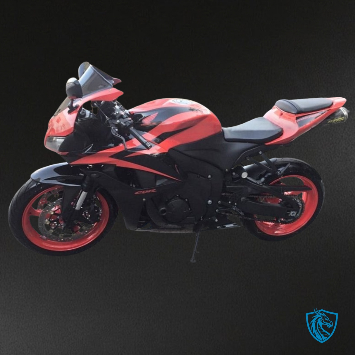 Honda CBR600RR (2007-2008) Black Matte & Red Glossy Fairing Kit - Aftermarket ABS Bodywork