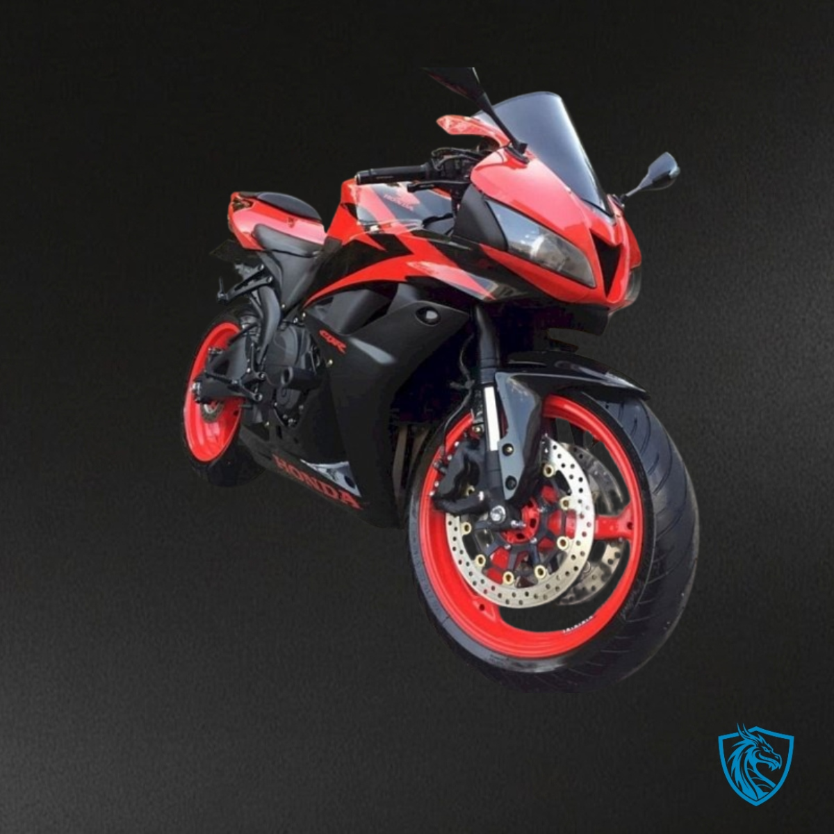 Honda CBR600RR (2007-2008) Black Matte & Red Glossy Fairing Kit - Aftermarket ABS Bodywork