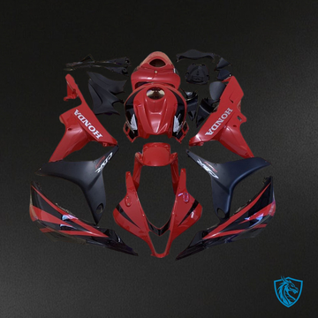 Honda CBR600RR (2007-2008) Black, Red & White - MERGEment Motorcycle Fairings Kit