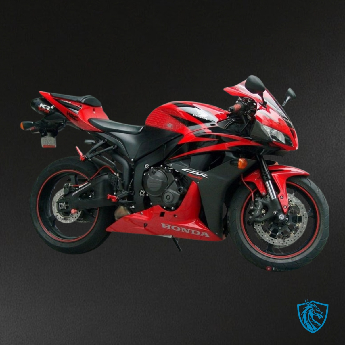 Honda CBR600RR (2007-2008) Black, Red & White - MERGEment Motorcycle Fairings Kit