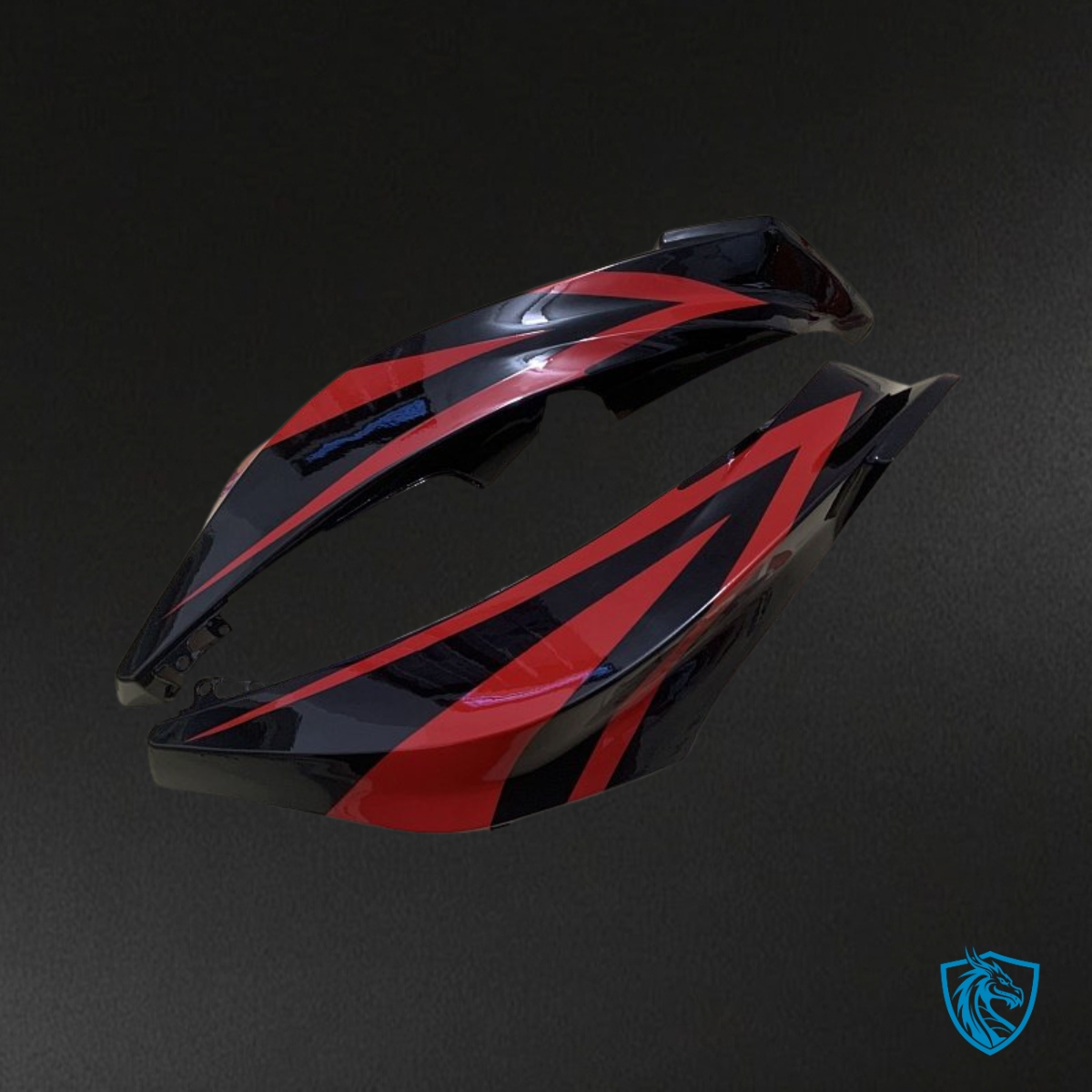 Honda CBR600RR (2007-2008) Black, Red & White Logo - Custom ABS Fairing Kit