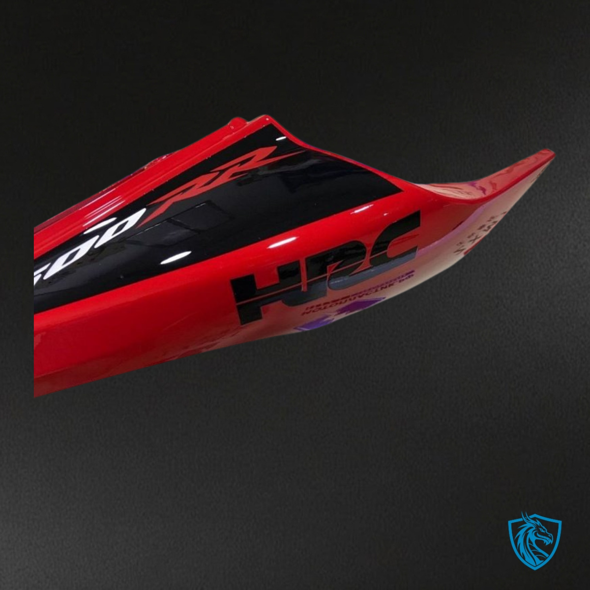 Honda CBR600RR (2007-2008) Black, Red & White Logo - Custom ABS Fairing Kit