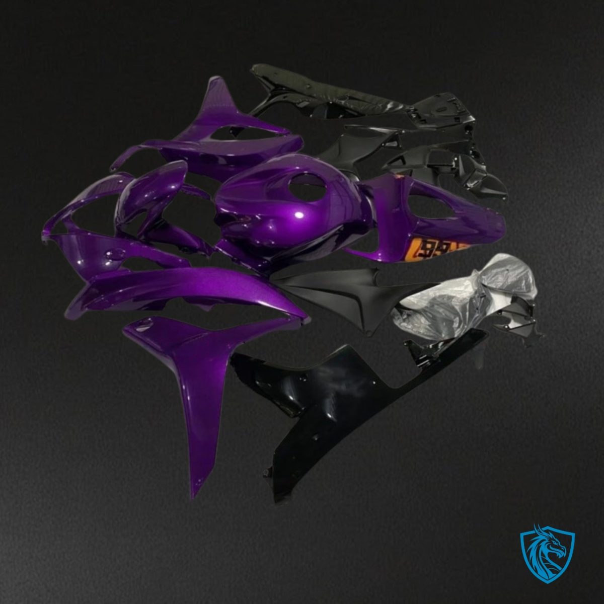 Honda CBR600RR (2007-2008) Gloss Purple & Black Fairing Kit | ABS Bodywork