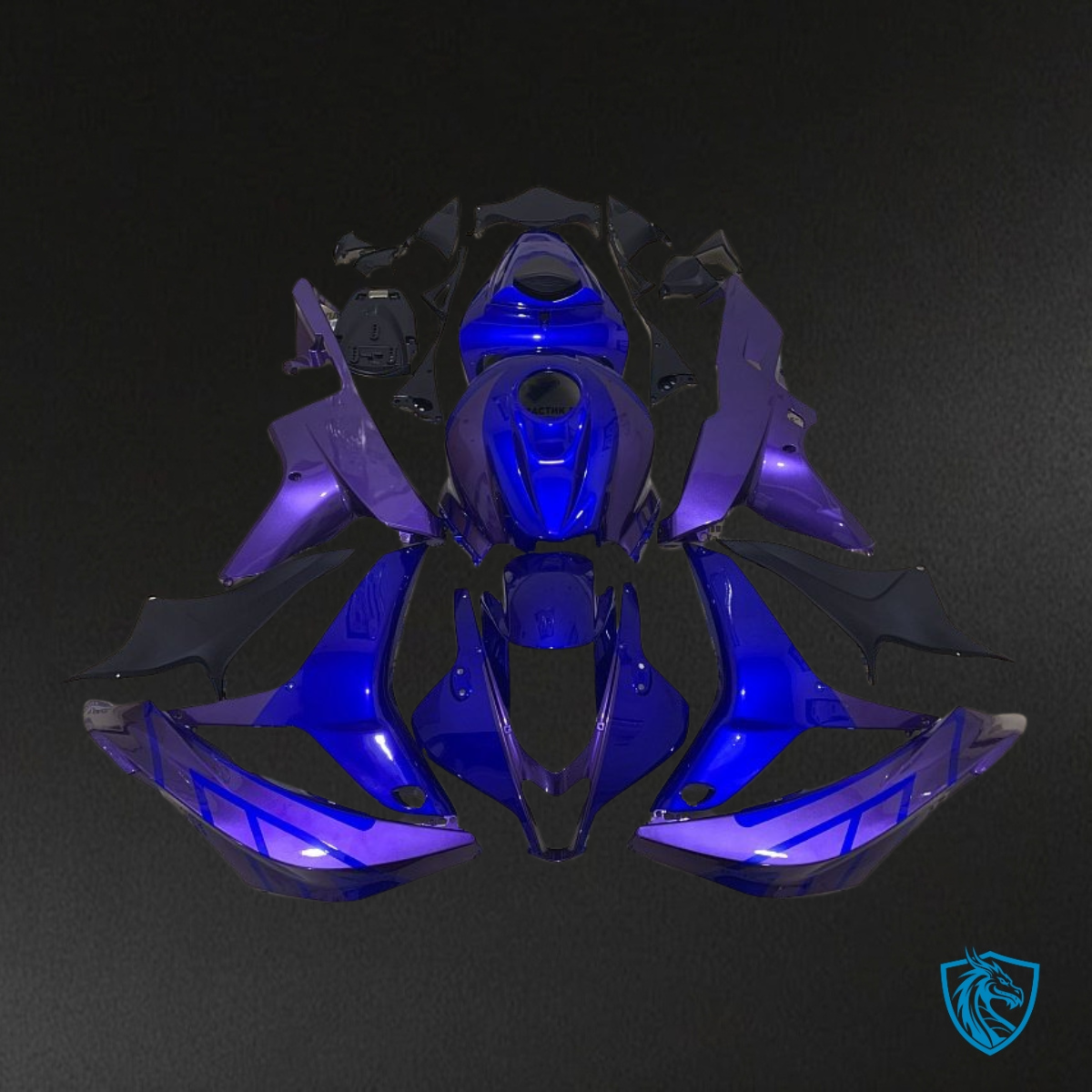 Honda CBR600RR (2007-2008) Blue & Purple - Custom ABS Fairing Kit
