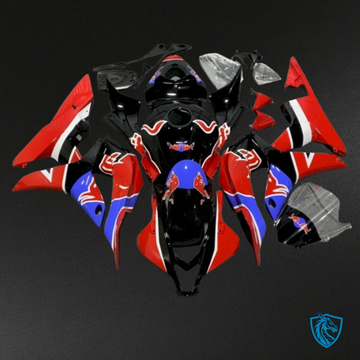 Honda CBR600RR (2007-2008) Blue, Red & Black Fairing Kit - Aftermarket ABS Bodywork