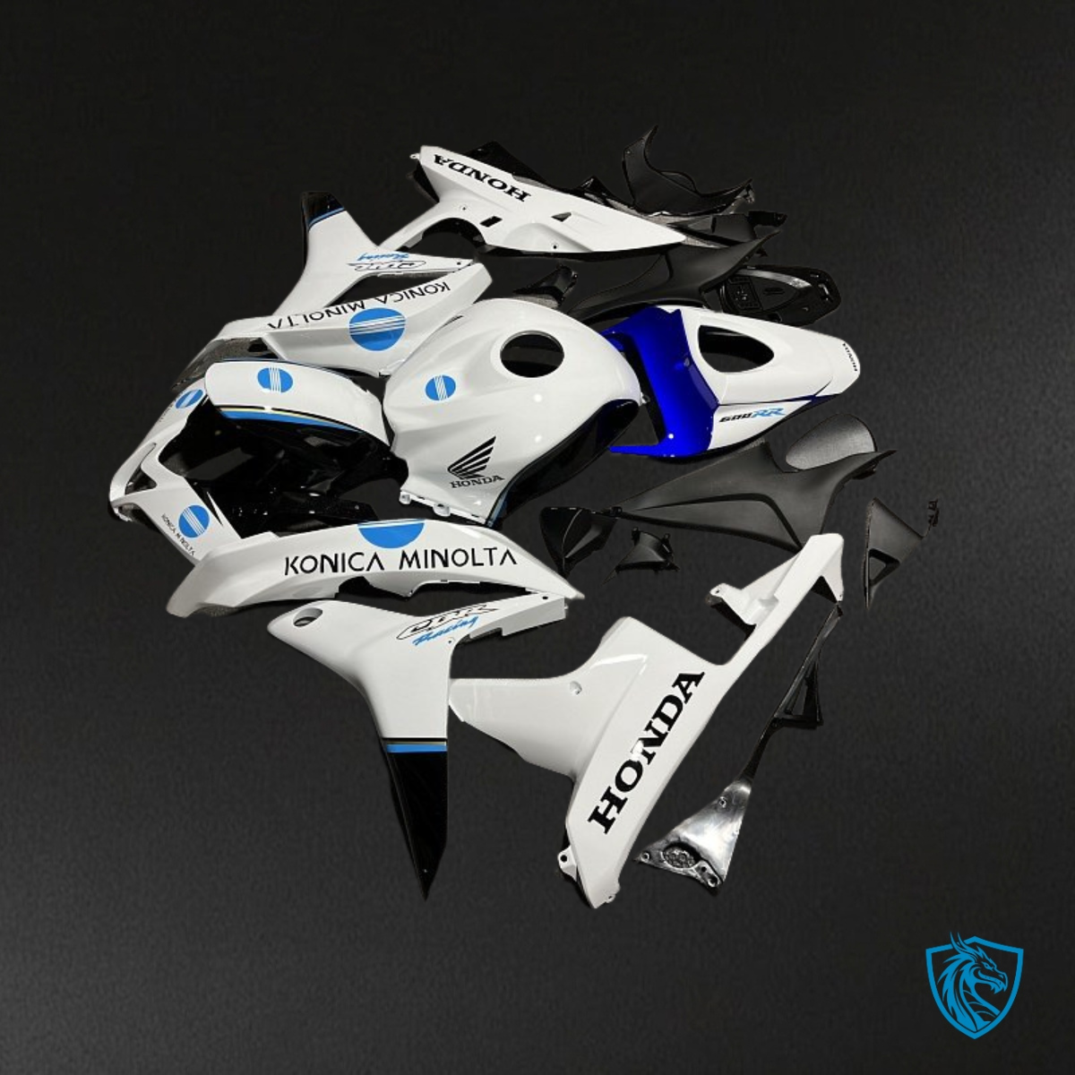 Honda CBR600RR (2007-2008) Blue, White & Gloss Black Fairing Kit | ABS Bodywork