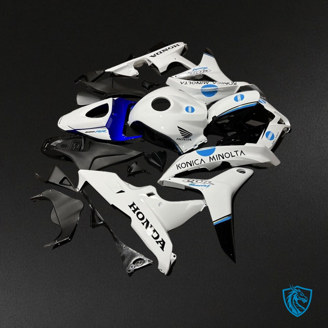 Honda CBR600RR (2007-2008) Blue, White & Gloss Black Fairing Kit | ABS Bodywork