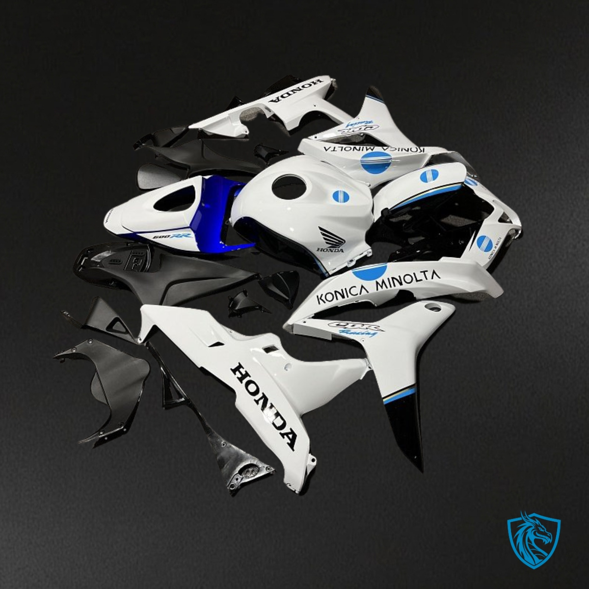 Honda CBR600RR (2007-2008) Blue, White & Gloss Black Fairing Kit | ABS Bodywork
