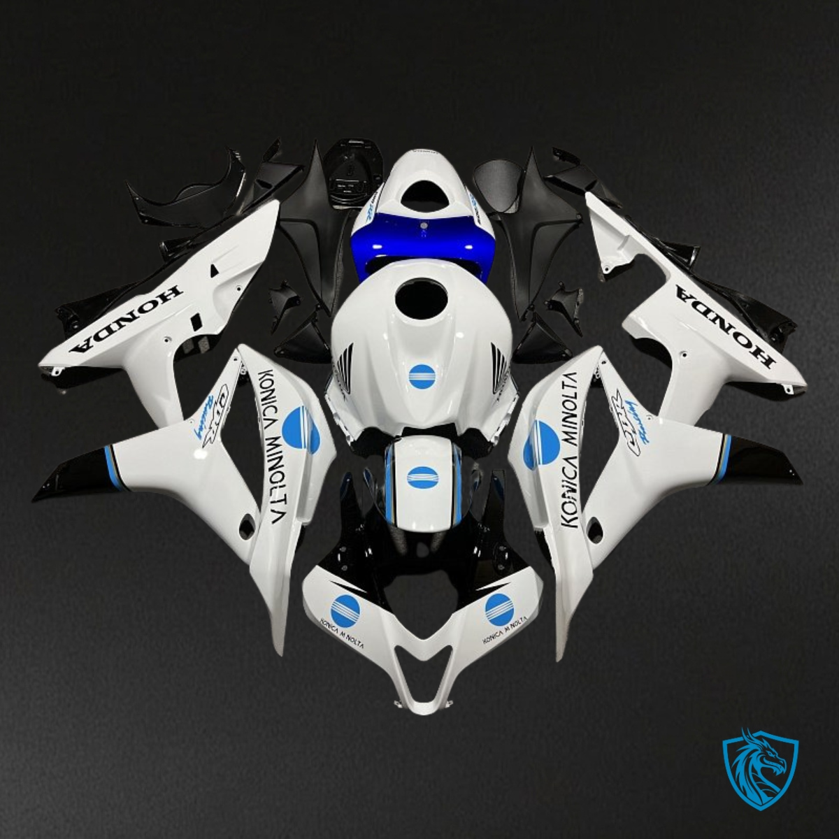 Honda CBR600RR (2007-2008) Blue, White & Black Gloss Fairing Kit | ABS Bodywork