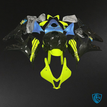 Honda CBR600RR (2007-2008) Blue, Yellow & Black - Custom ABS Fairing Kit