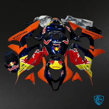 Honda CBR600RR (2007-2008) Blue, Red & Yellow Red Bull - MERGEment Motorcycle Fairings Kit