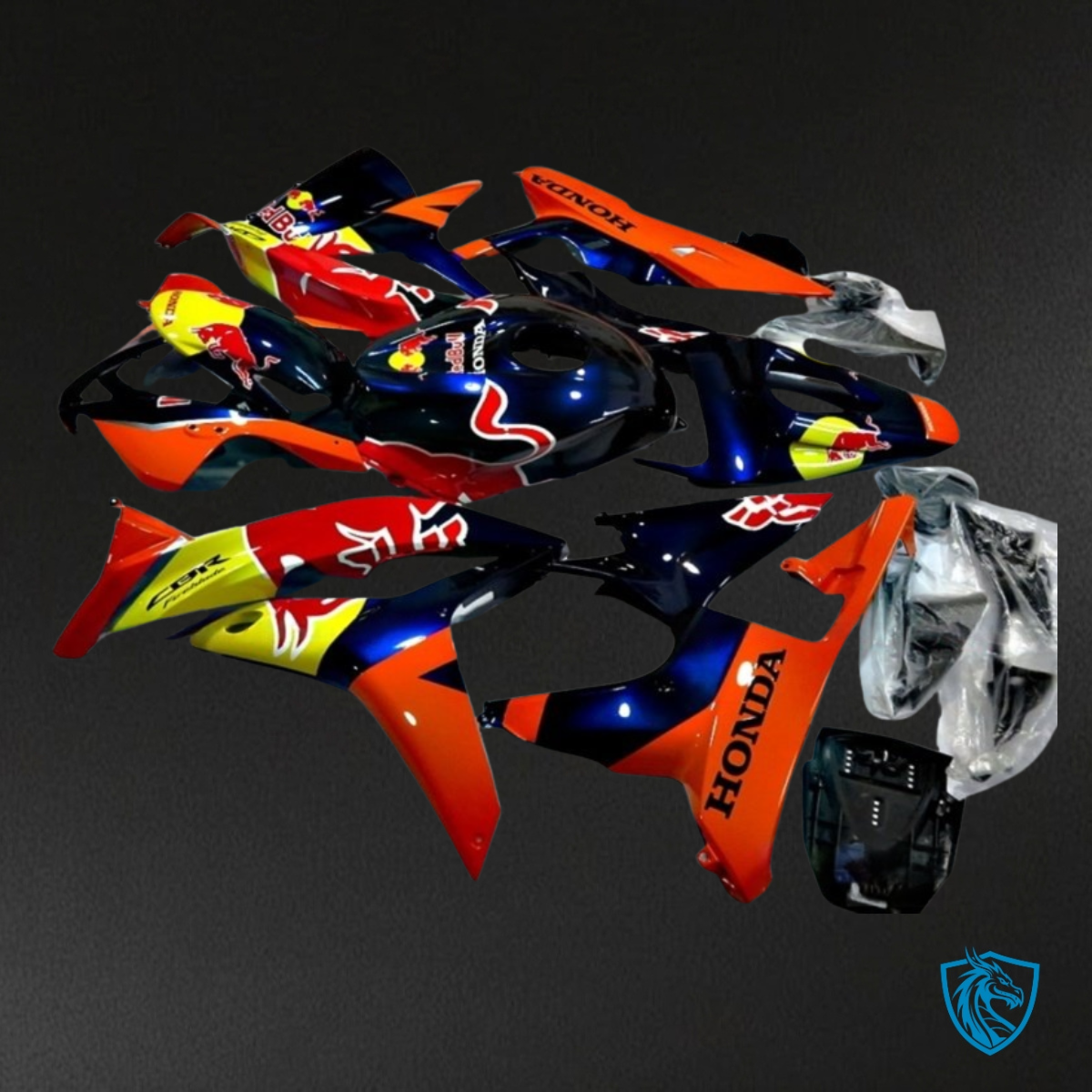 Honda CBR600RR (2007-2008) Blue, Red & Yellow Red Bull - MERGEment Motorcycle Fairings Kit