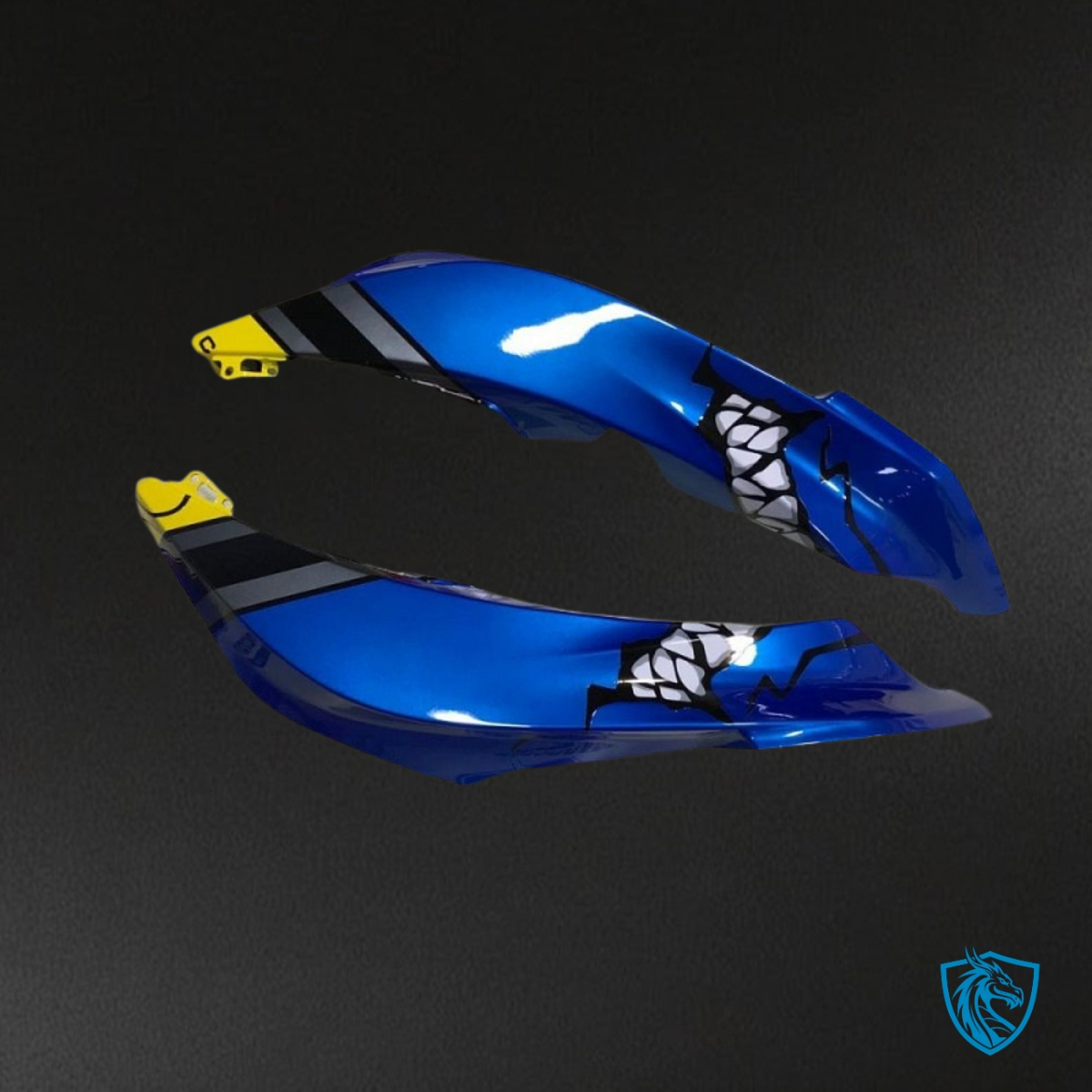 Honda CBR600RR (2007-2008) Blue & Black Shark - Custom ABS Fairing Kit
