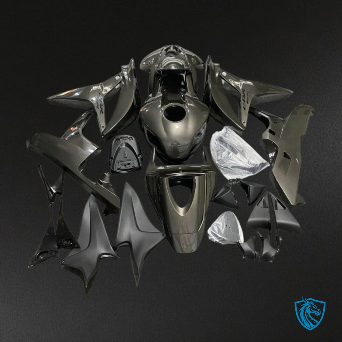Honda CBR600RR (2007-2008) Dark Gray Glossy - MERGEment Motorcycle Fairings Kit