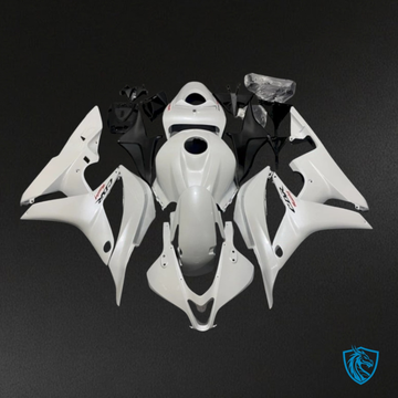 Honda CBR600RR (2007-2008) Black & White with Logo Fairing Kit | ABS Bodywork