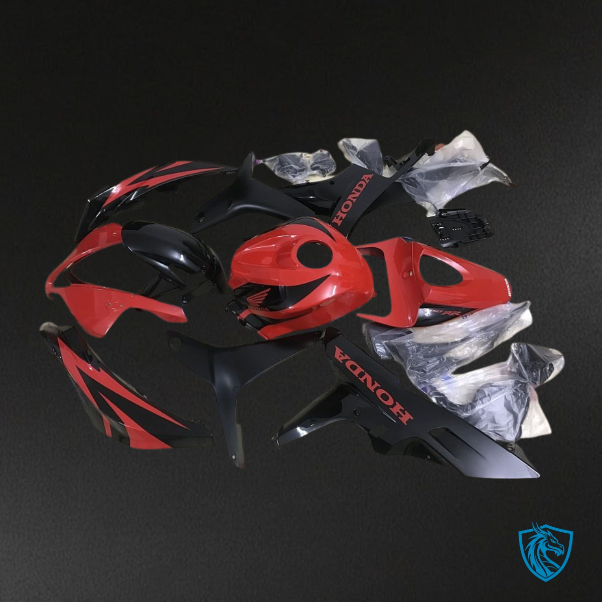 Honda CBR600RR (2007-2008) Red & Black - MERGEment Motorcycle Fairings Kit
