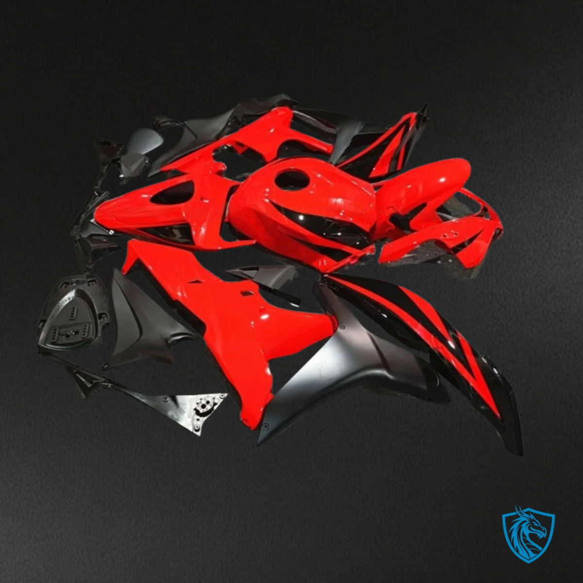 Honda CBR600RR (2007-2008) Red & Black Gloss Fairing Kit | ABS Bodywork