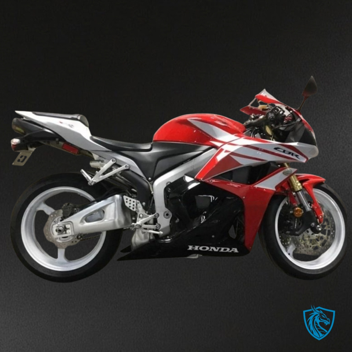Honda CBR600RR (2007-2008) Red, Black & White Fairing Kit - Aftermarket ABS Bodywork
