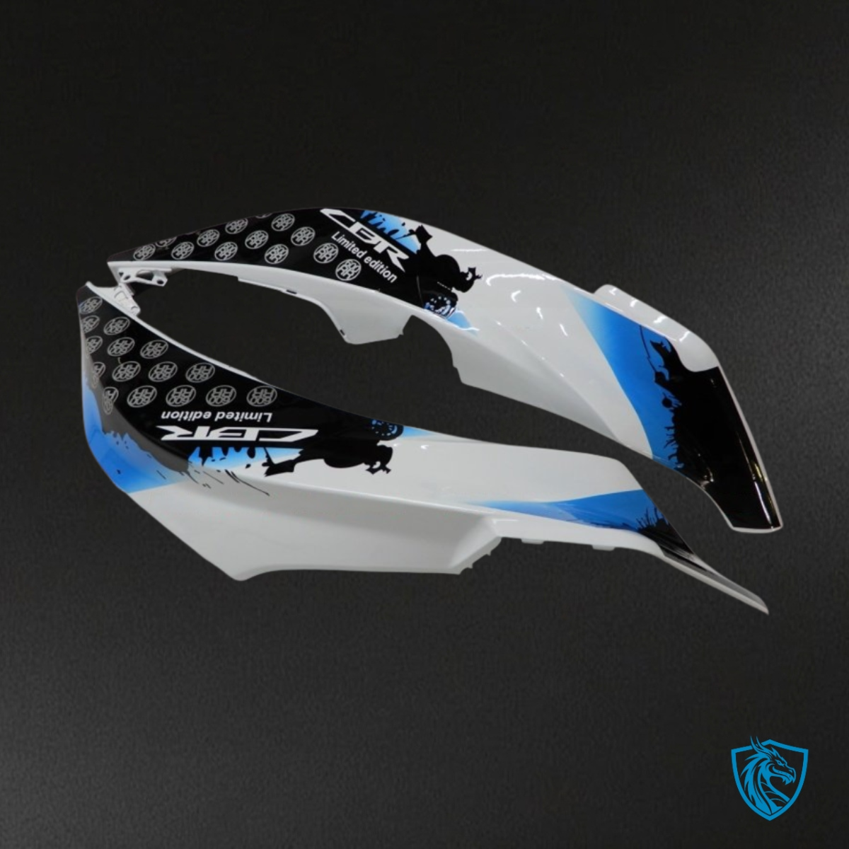 Honda CBR600RR (2007-2008) White, Black & Blue Fairing Kit - Aftermarket ABS Bodywork