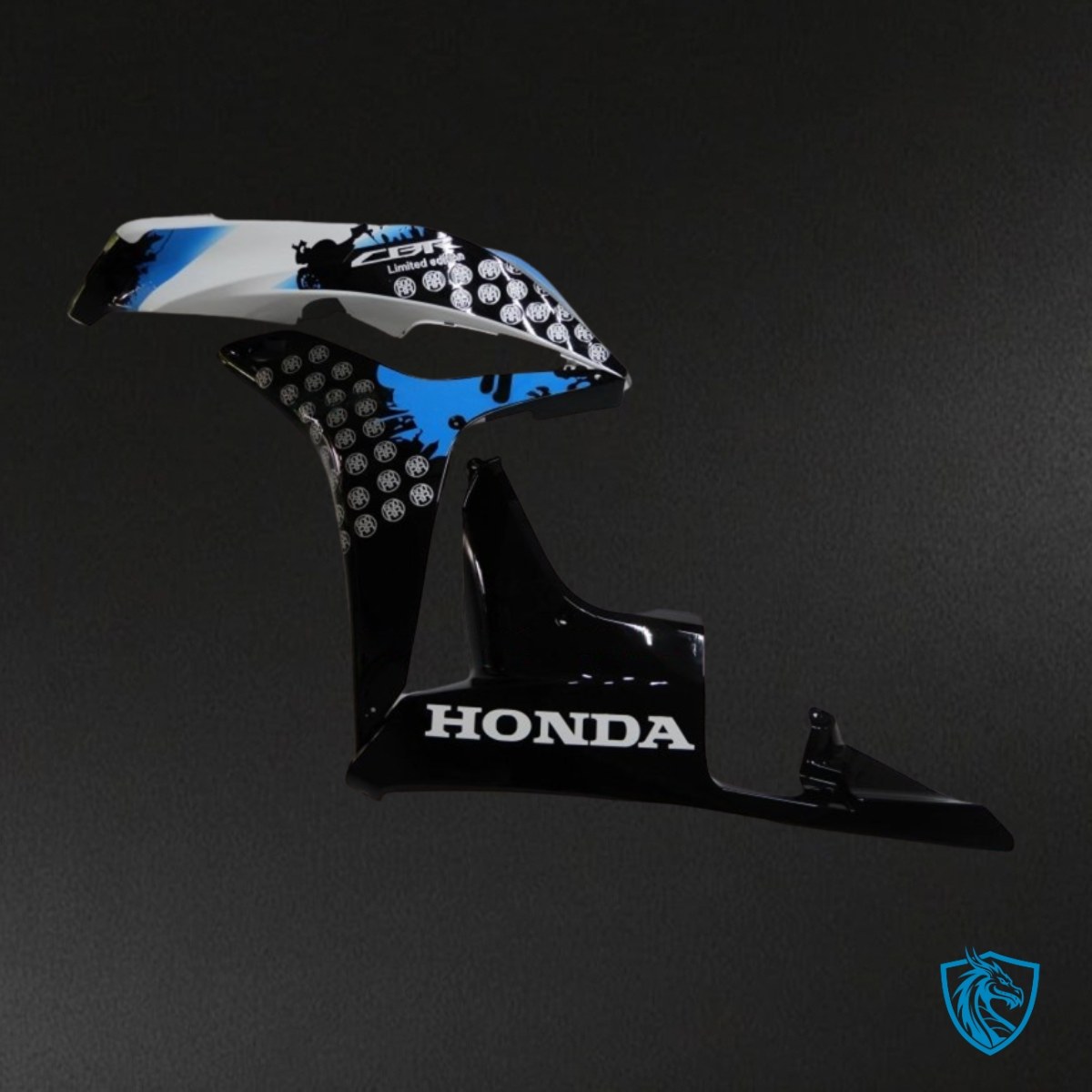 Honda CBR600RR (2007-2008) White, Black & Blue Fairing Kit - Aftermarket ABS Bodywork