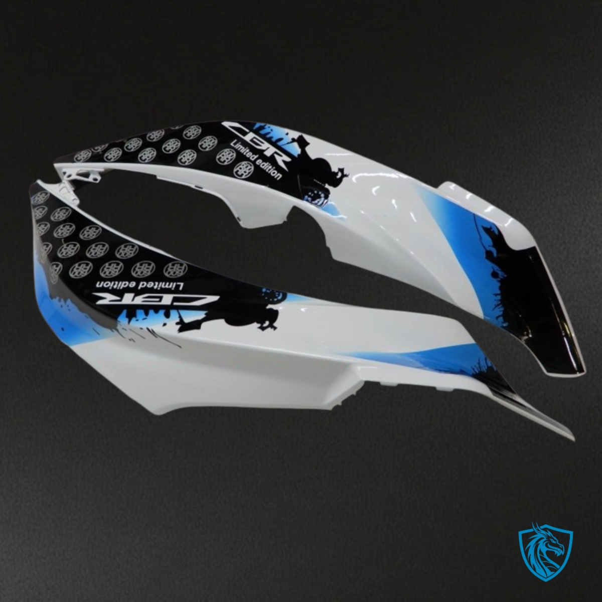 Honda CBR600RR (2007-2008) White, Black & Blue Fairing Kit - Aftermarket ABS Bodywork