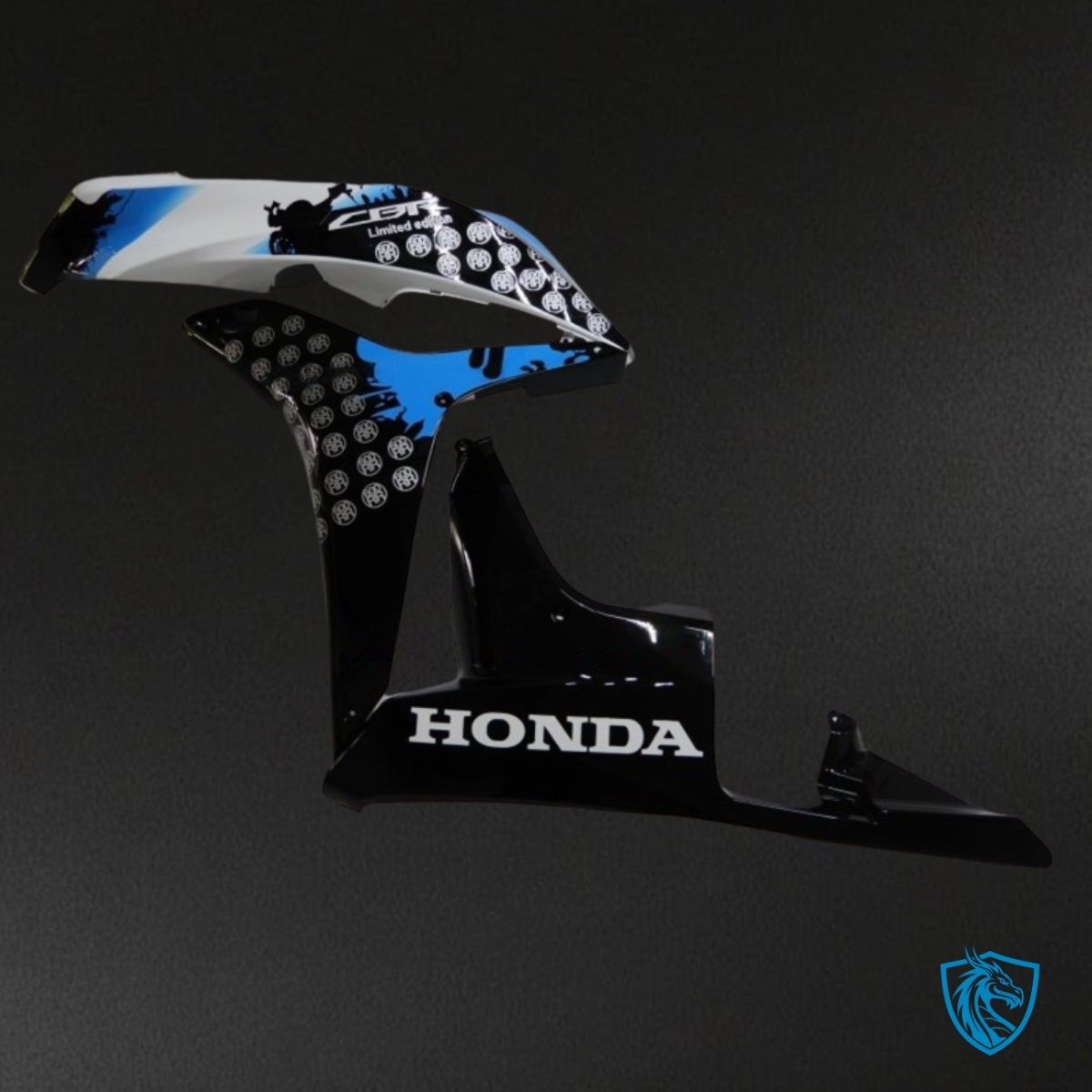 Honda CBR600RR (2007-2008) White, Black & Blue Fairing Kit - Aftermarket ABS Bodywork