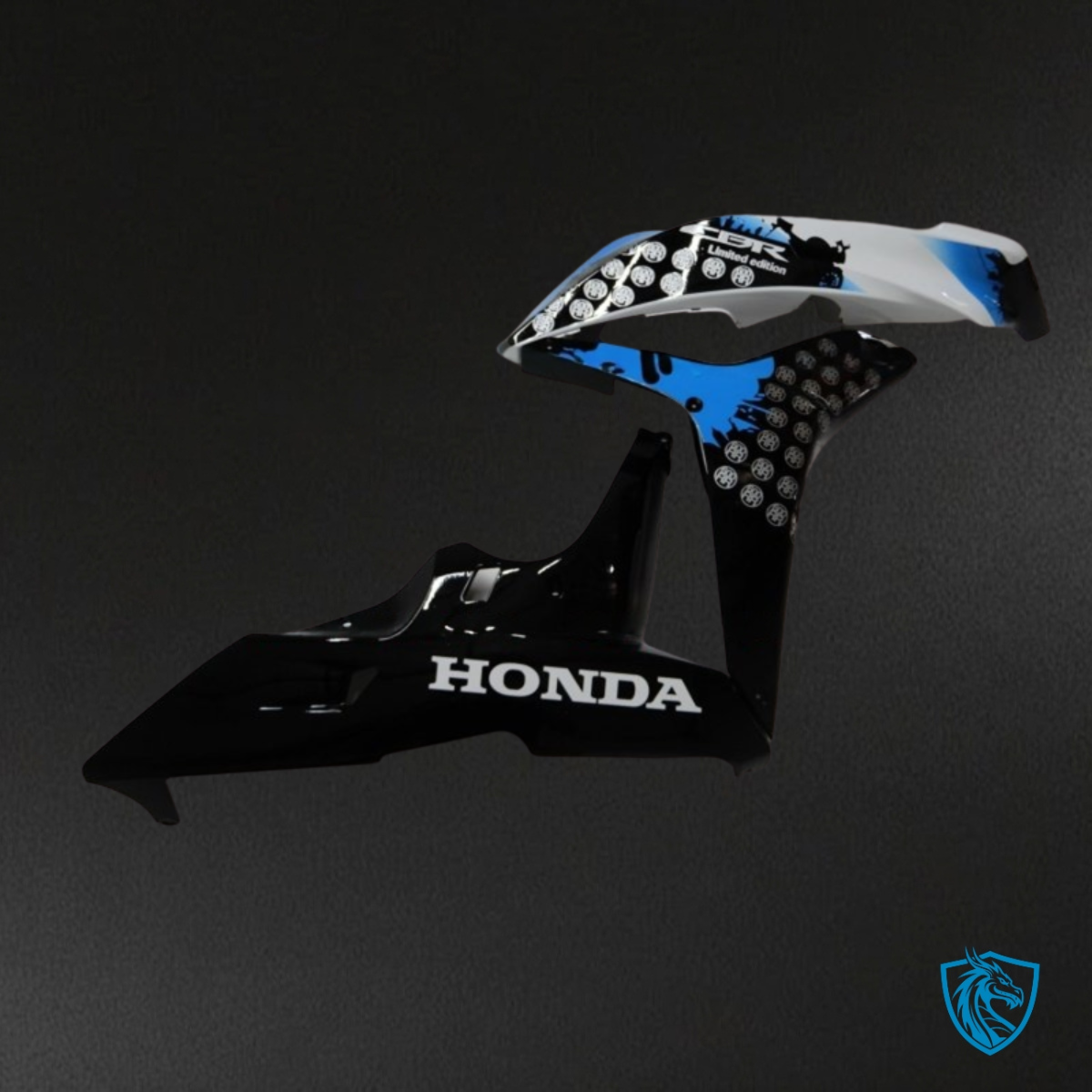 Honda CBR600RR (2007-2008) White, Black & Blue Fairing Kit - Aftermarket ABS Bodywork