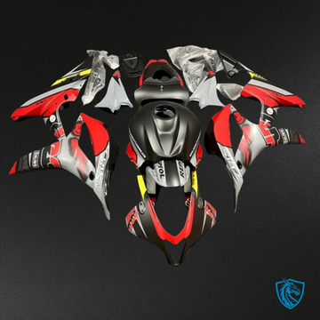 Honda CBR600RR (2007-2008) Black, Red & Gray Red Bull - Custom ABS Fairing Kit
