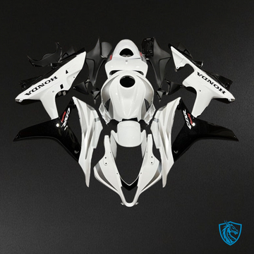Honda CBR600RR (2007-2008) White & Black - Custom ABS Fairing Kit