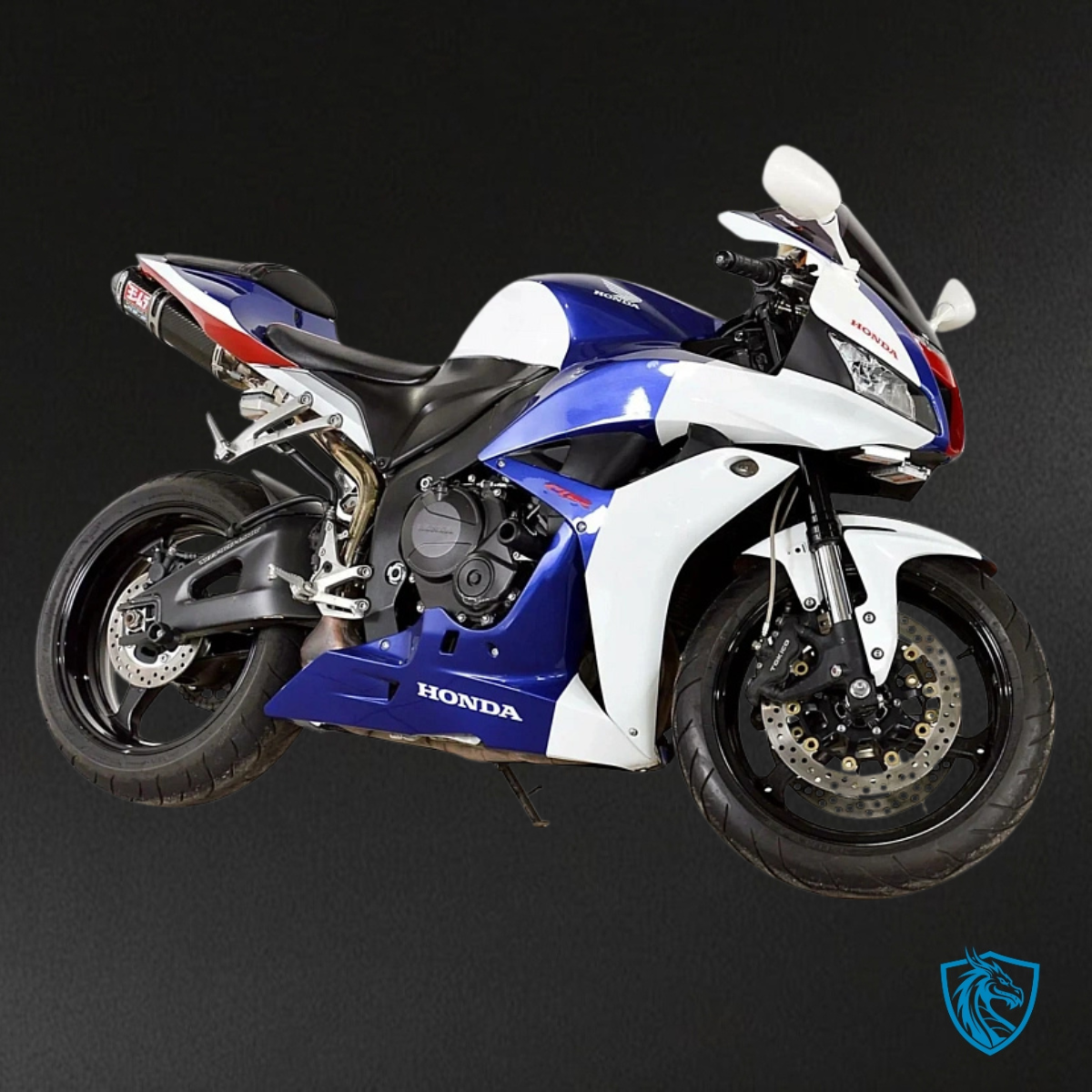 Honda CBR600RR (2007-2008) Glossy Blue & White - Custom ABS Fairing Kit