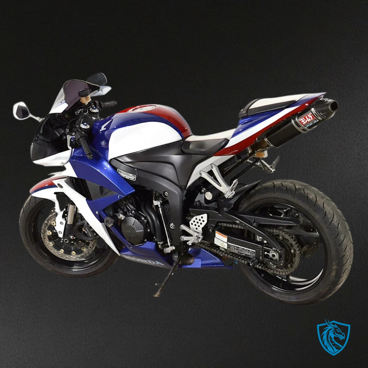 Honda CBR600RR (2007-2008) Glossy Blue & White - Custom ABS Fairing Kit