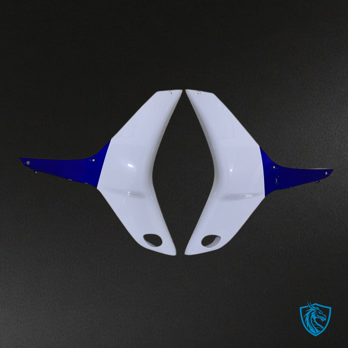 Honda CBR600RR (2007-2008) Glossy Blue & White - Custom ABS Fairing Kit