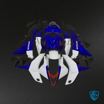 Honda CBR600RR (2007-2008) Glossy Blue & White Fairing Kit | ABS Bodywork