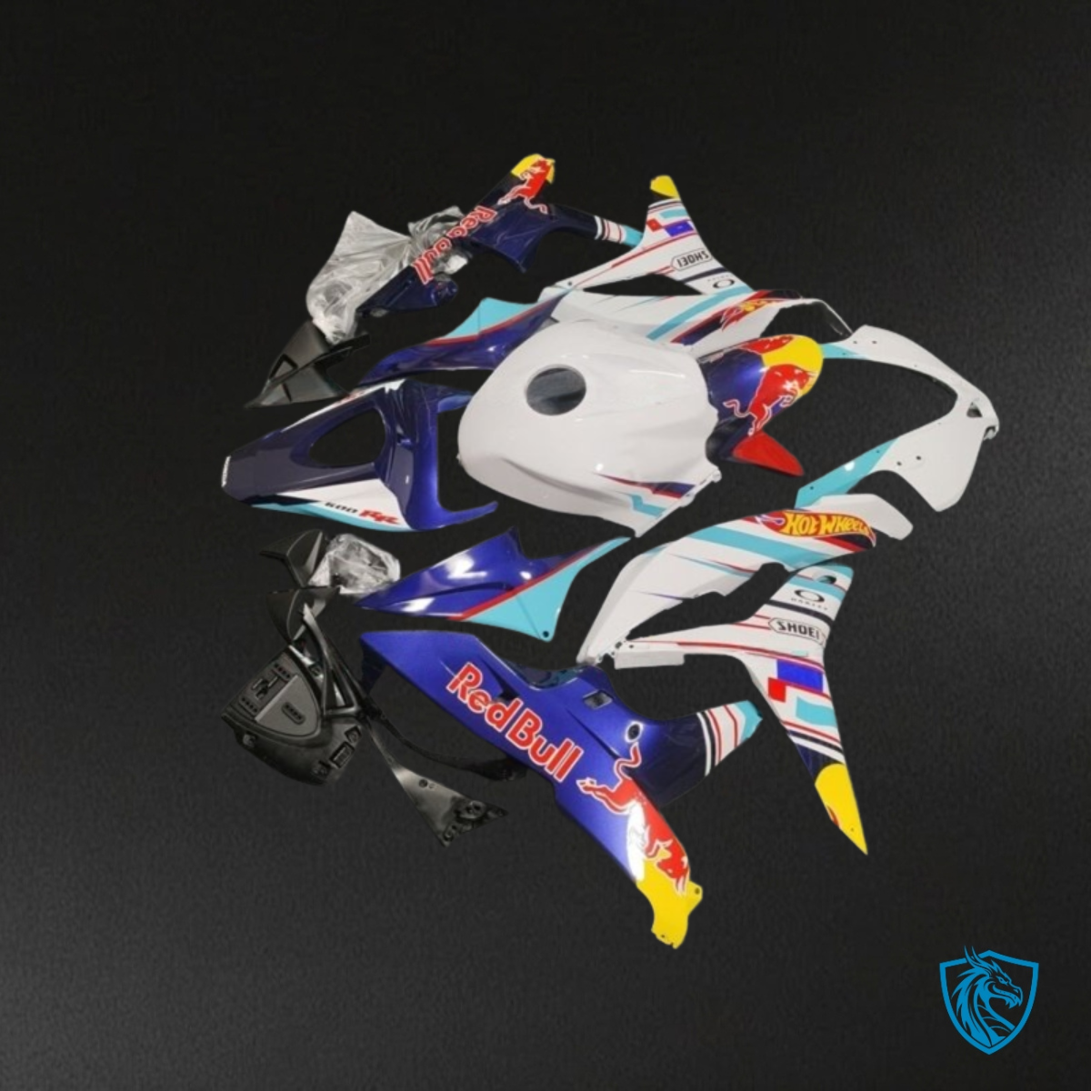 Honda CBR600RR (2007-2008) White, Blue & Red - MERGEment Motorcycle Fairings Kit