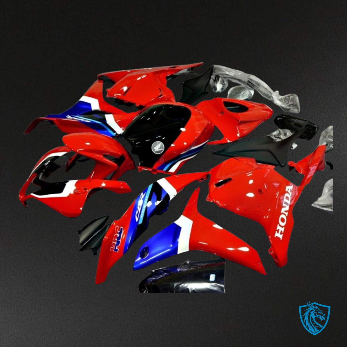 Honda CBR600RR (2007-2008) Red, Blue & Black - MERGEment Motorcycle Fairings Kit
