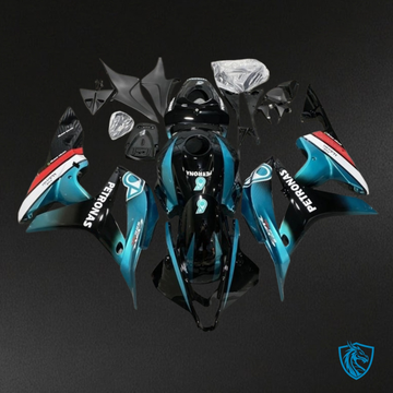 Honda CBR600RR (2007-2008) Glossy Black & Blue - MERGEment Motorcycle Fairings Kit