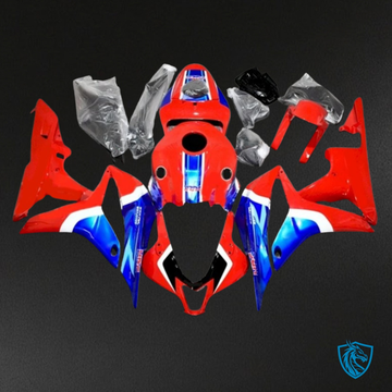Honda CBR600RR (2007-2008) White, Red & Blue Fairing Kit - Aftermarket ABS Bodywork