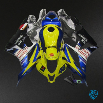 Honda CBR600RR (2007-2008) Yellow & Blue Nastr - MERGEment Motorcycle Fairings Kit